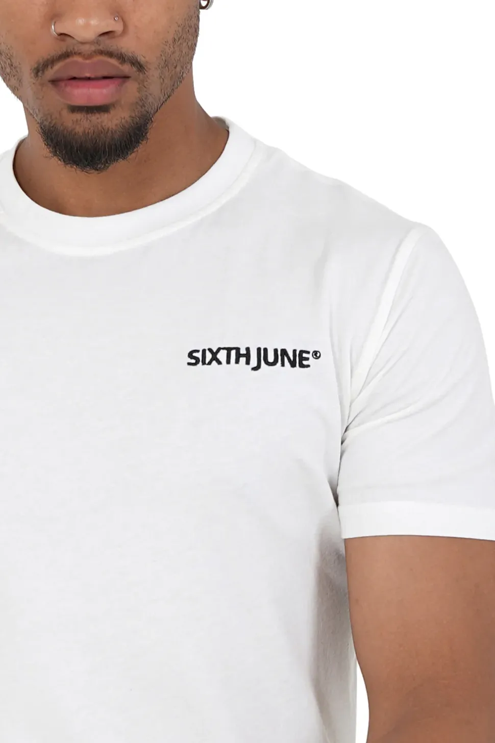 T-Shirt Soft Logo Brode Blanc