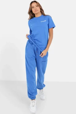 T-Shirt Soft Logo Brode Bleu Fonce