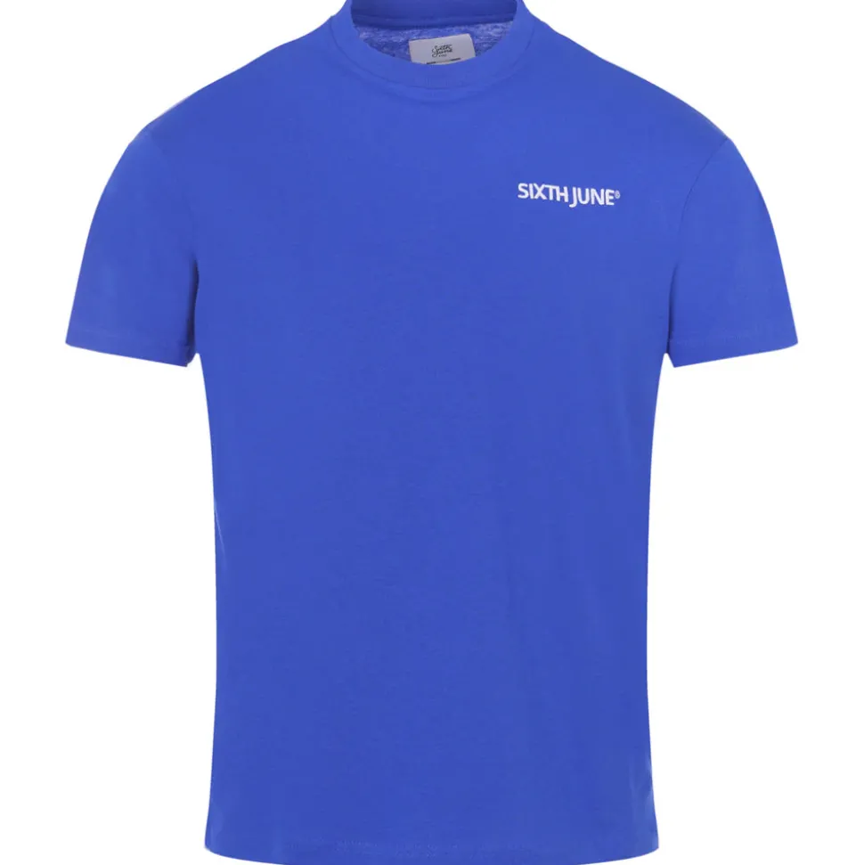 T-Shirt Soft Logo Brode Bleu Fonce
