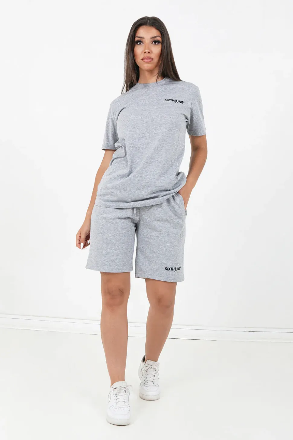 T-Shirt Soft Logo Brode Gris