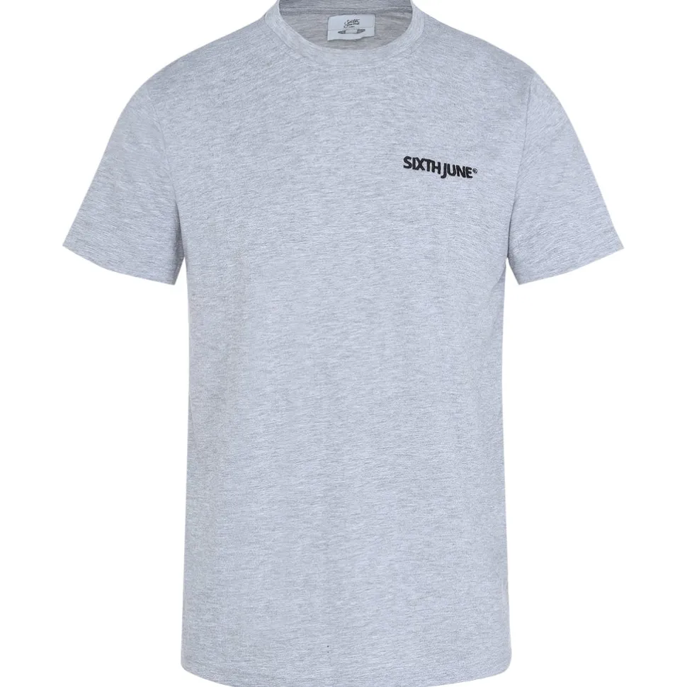 T-Shirt Soft Logo Brode Gris