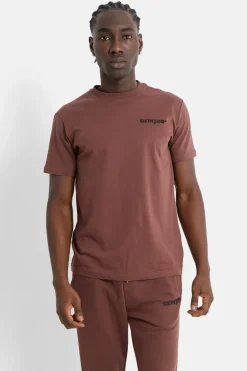 T-Shirt Soft Logo Brode Marron