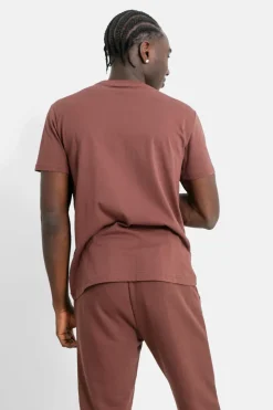 T-Shirt Soft Logo Brode Marron