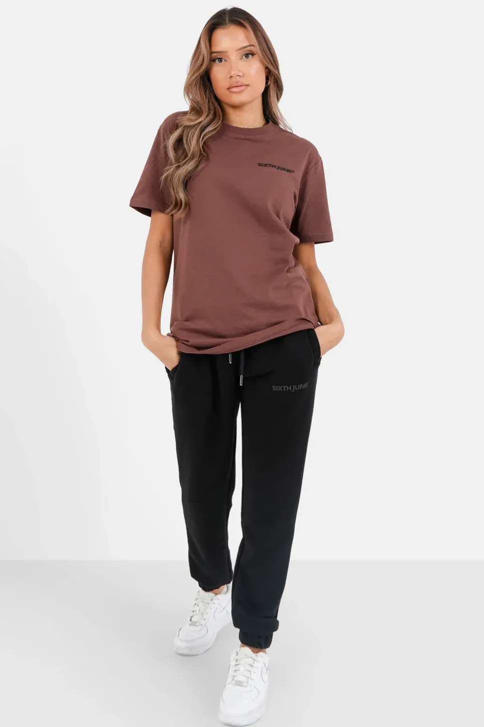 T-Shirt Soft Logo Brode Marron