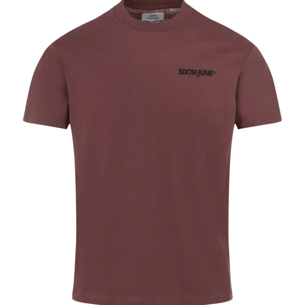 T-Shirt Soft Logo Brode Marron