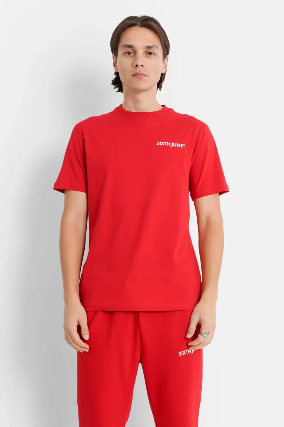 T-Shirt Soft Logo Brode Rouge