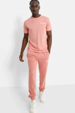 T-Shirt Soft Logo Brode Rose Clair