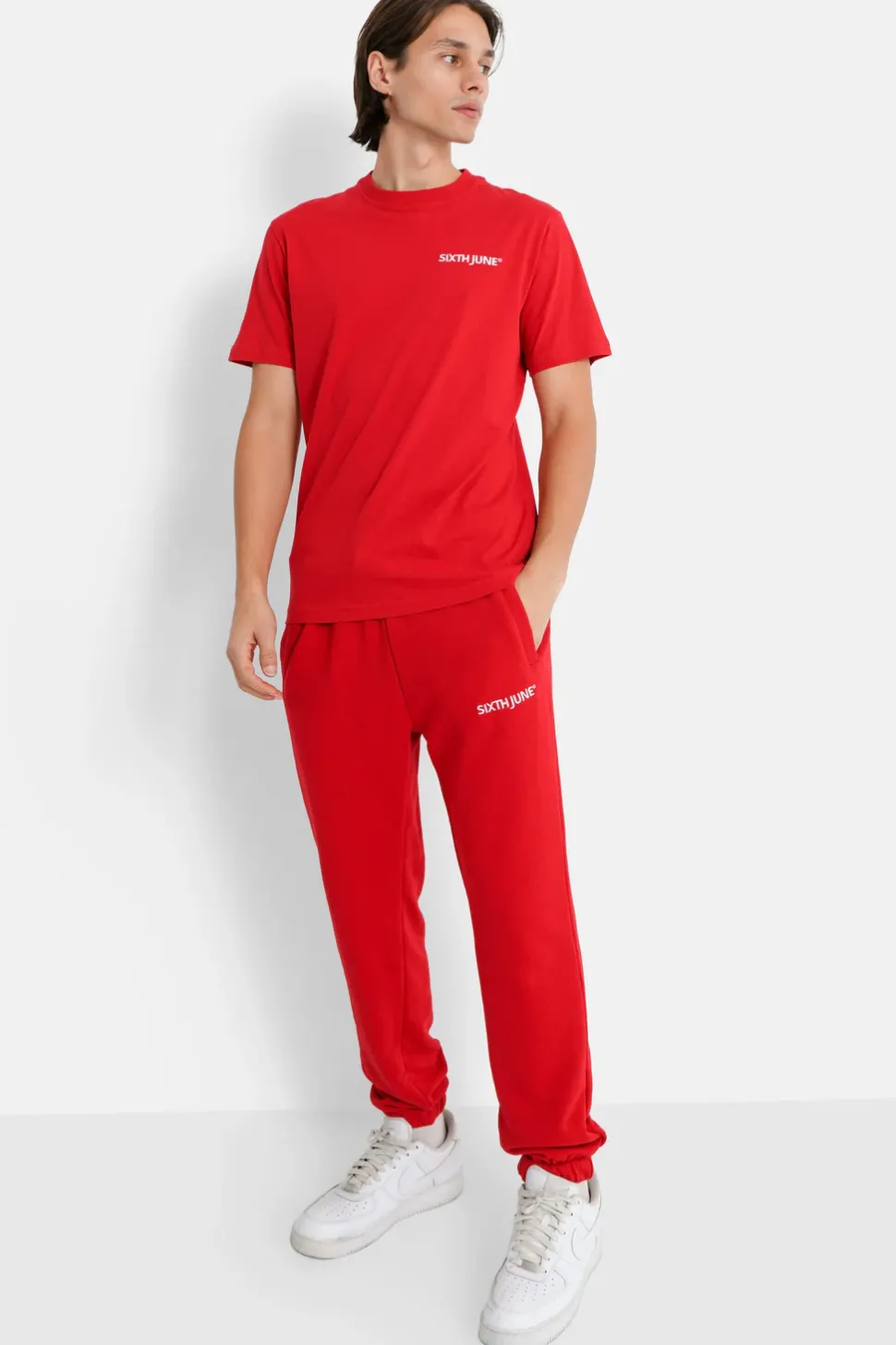 T-Shirt Soft Logo Brode Rouge