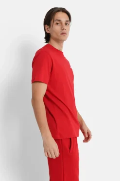 T-Shirt Soft Logo Brode Rouge