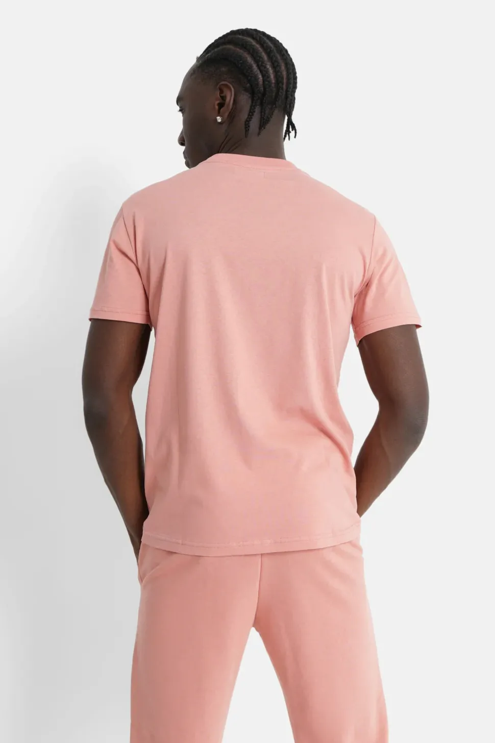 T-Shirt Soft Logo Brode Rose Clair