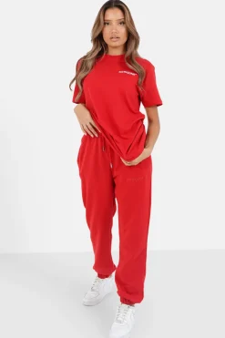 T-Shirt Soft Logo Brode Rouge