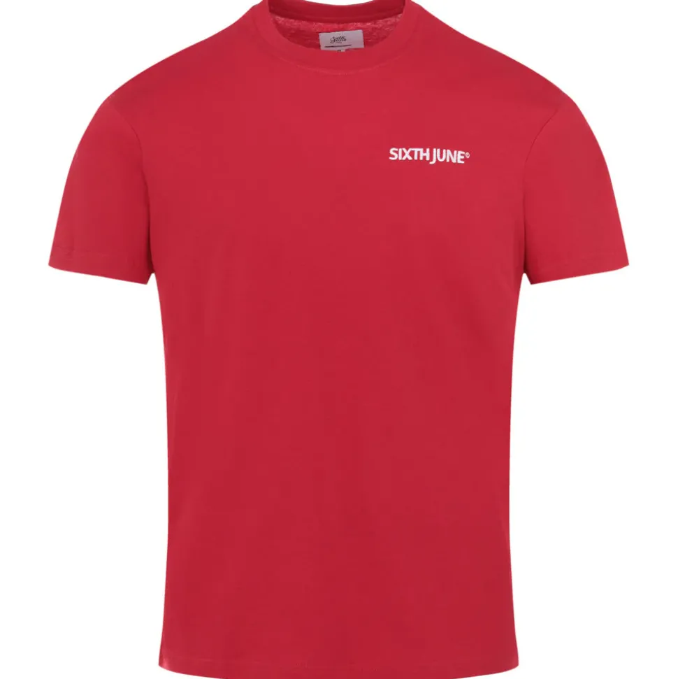 T-Shirt Soft Logo Brode Rouge