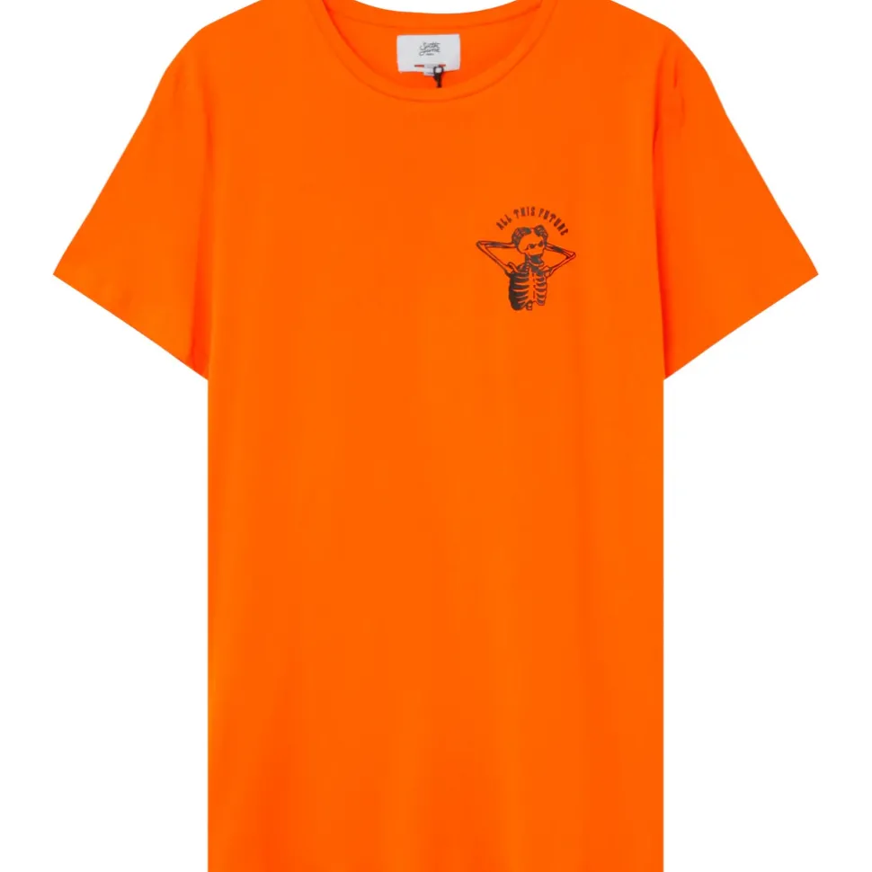 T-Shirt Squelette Gothique Orange
