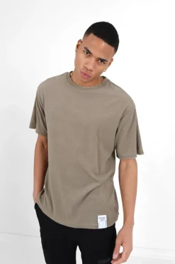 T-Shirt Tissu Bouclette Vert Kaki
