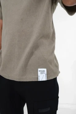 T-Shirt Tissu Bouclette Vert Kaki