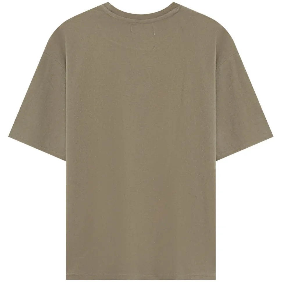 T-Shirt Tissu Bouclette Vert Kaki