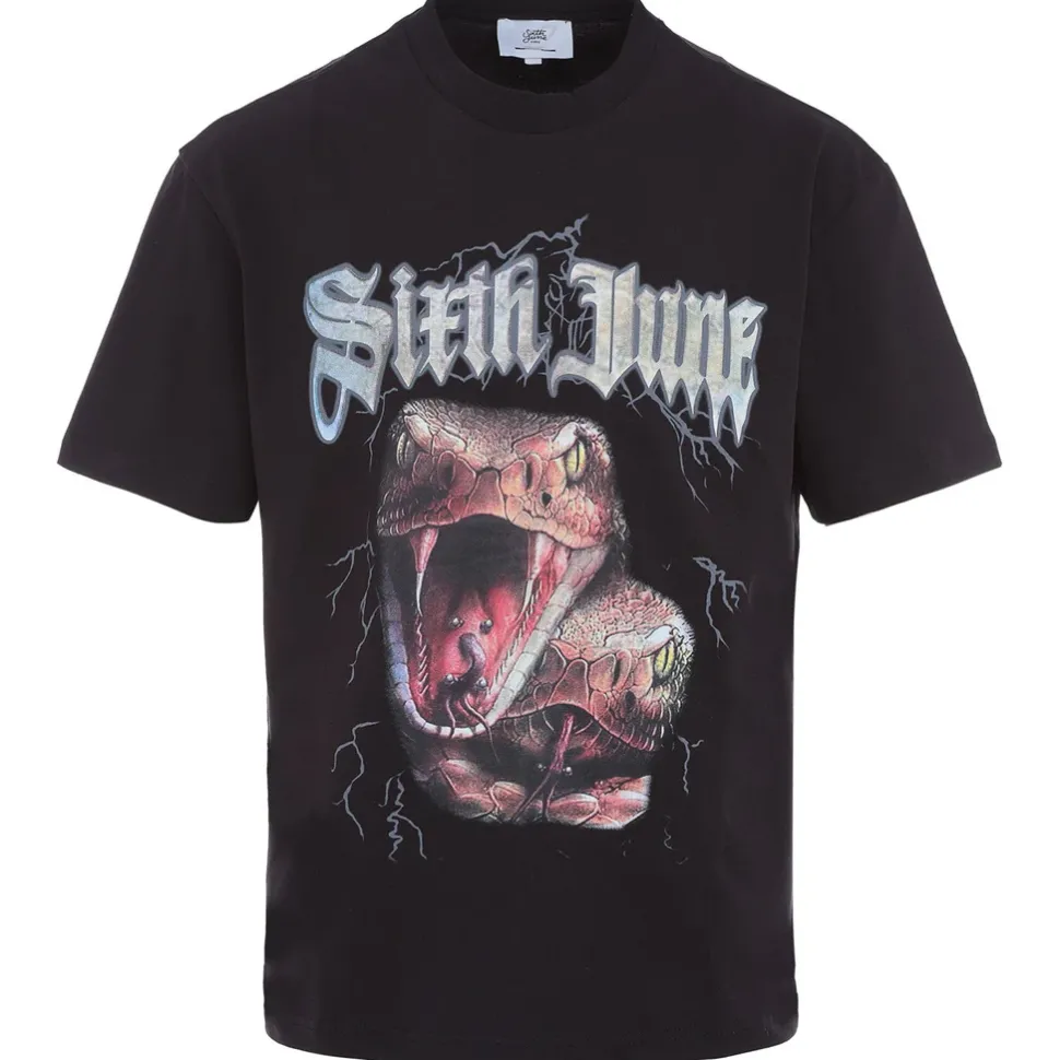 T-Shirt Vintage Serpent Noir