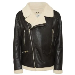 Veste Aviateur Sherpa Zips Noir