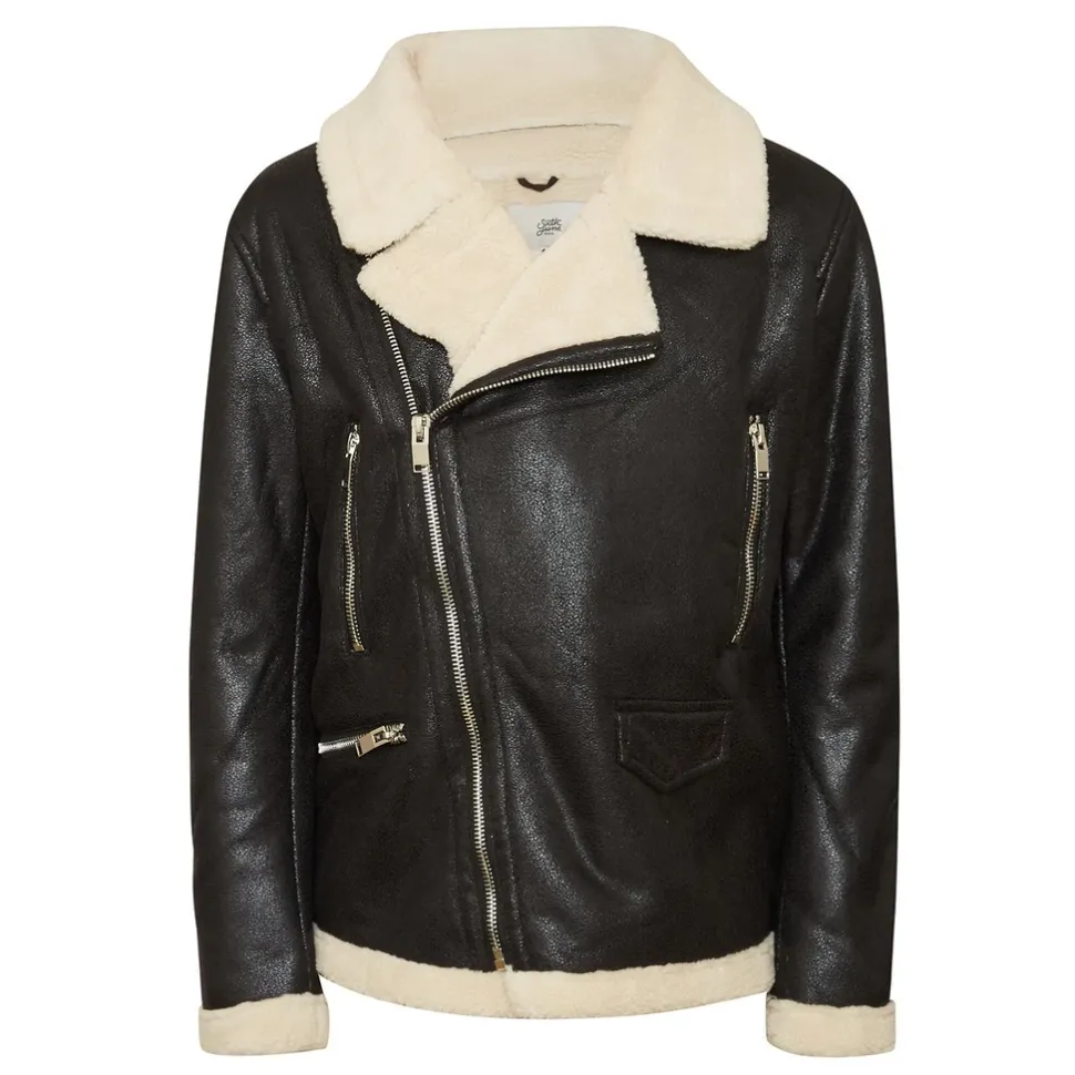 Veste Aviateur Sherpa Zips Noir