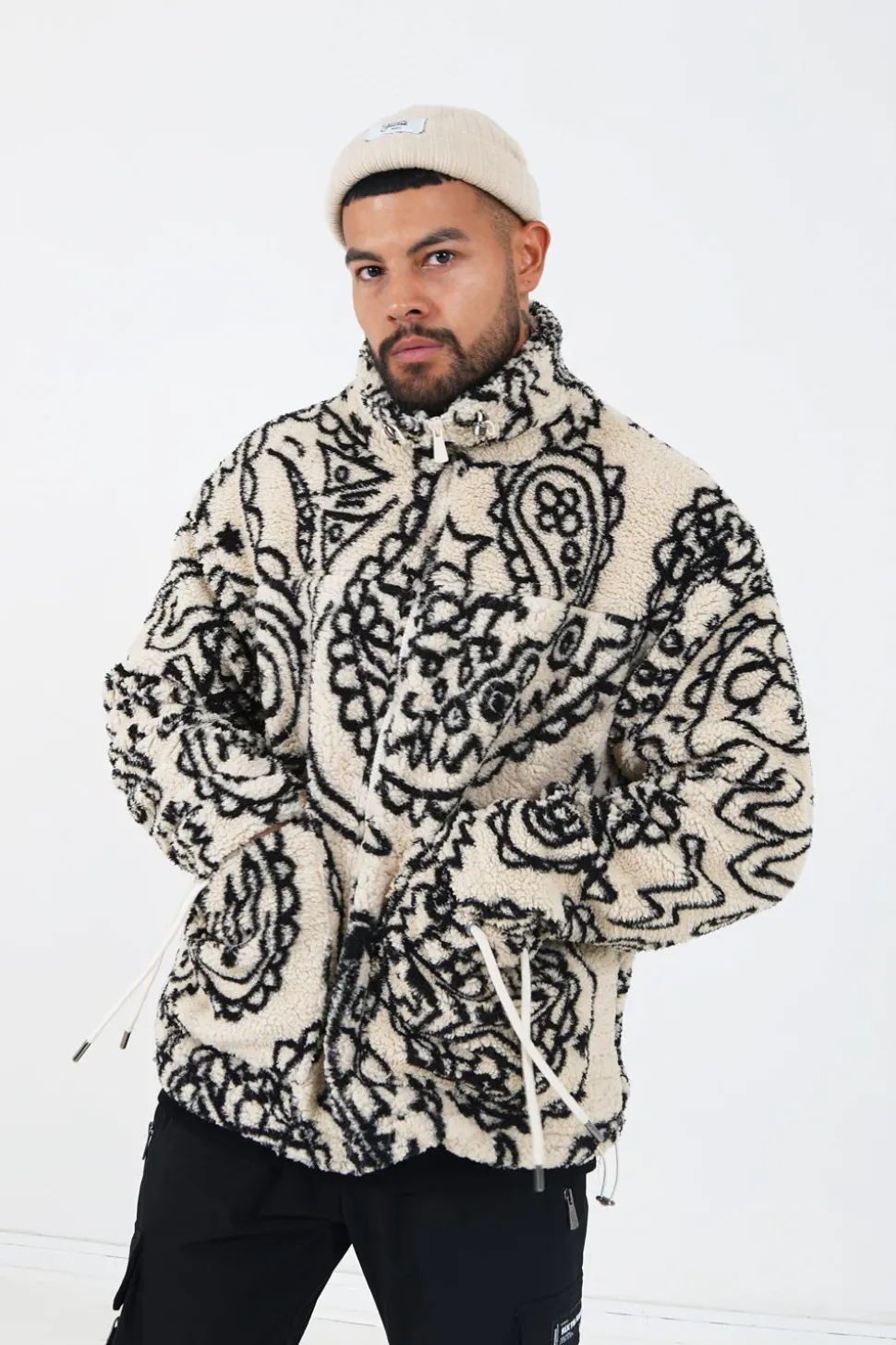 Veste Bandana Polaire Beige