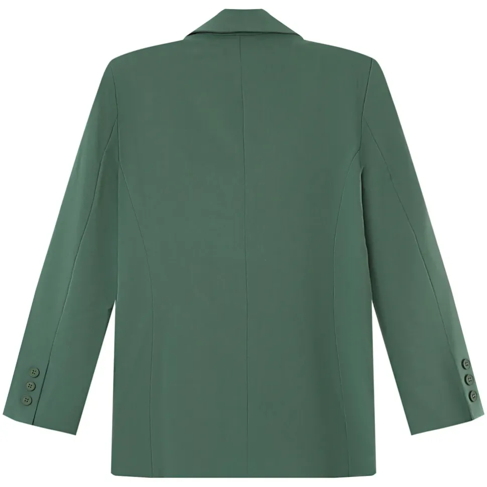 Veste Blazer Broderie Vert Kaki