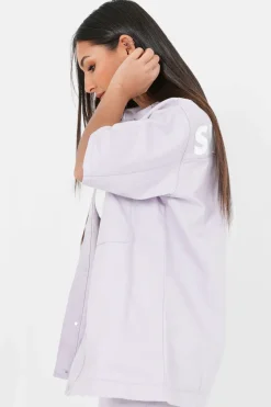 Veste Brode Oversize Violet Clair
