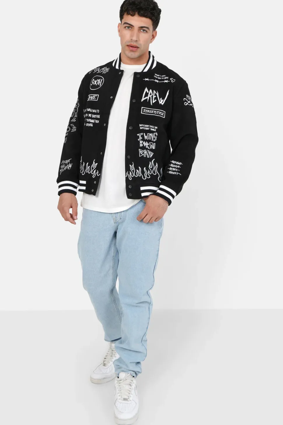 Veste Customisee Crew Noir