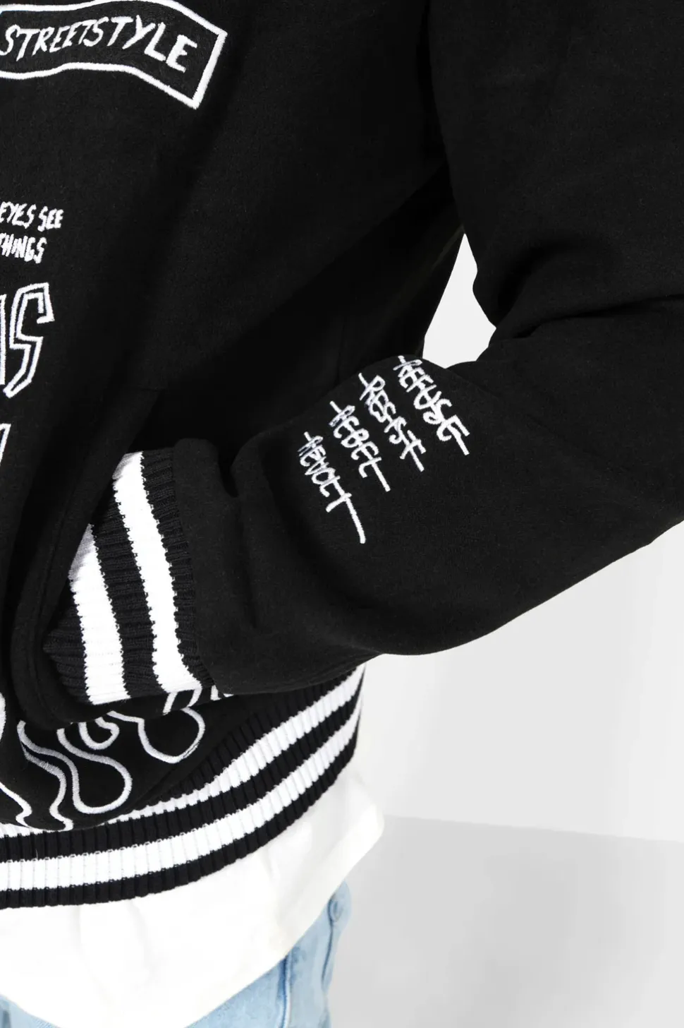 Veste Customisee Crew Noir