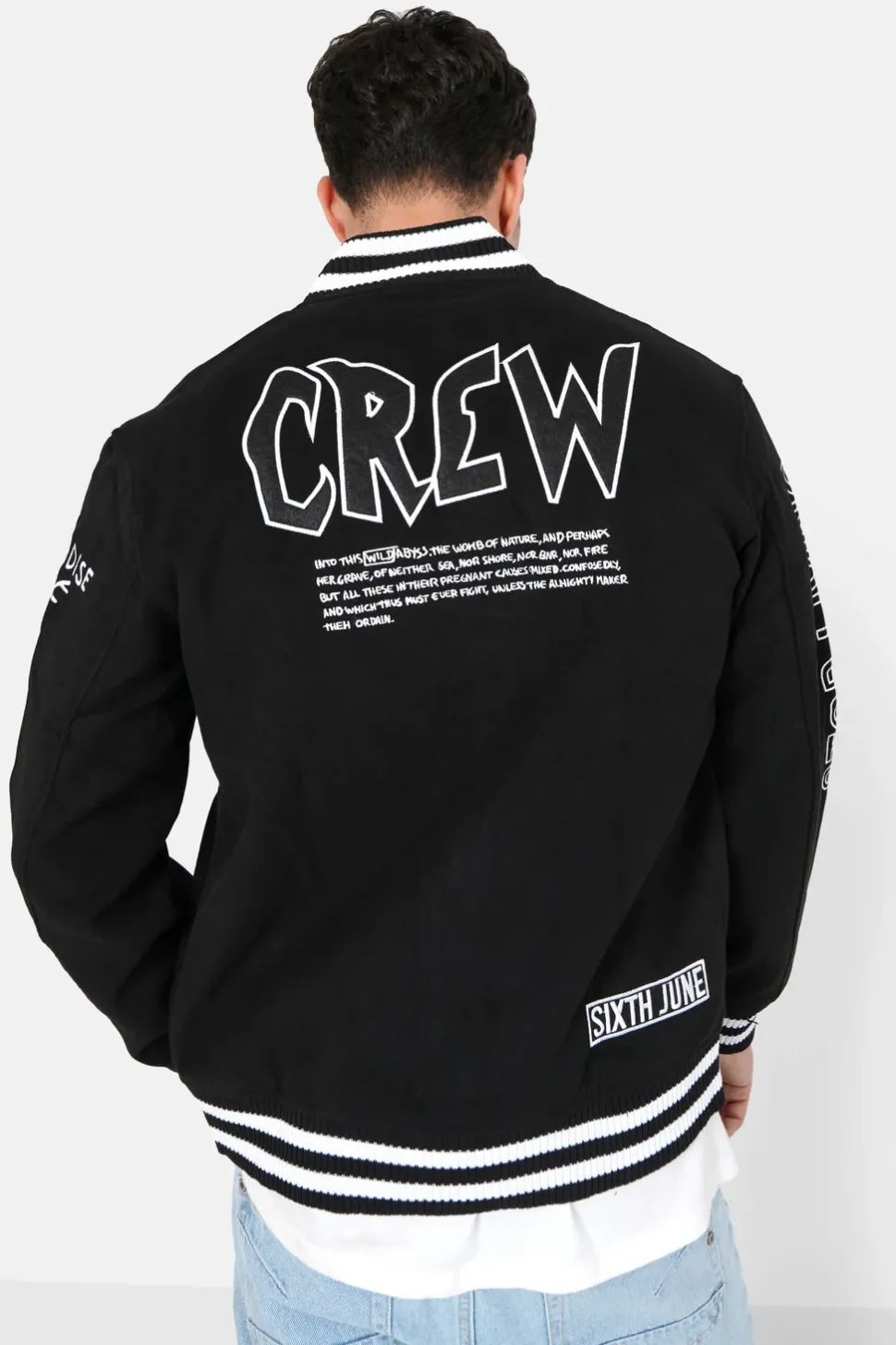 Veste Customisee Crew Noir