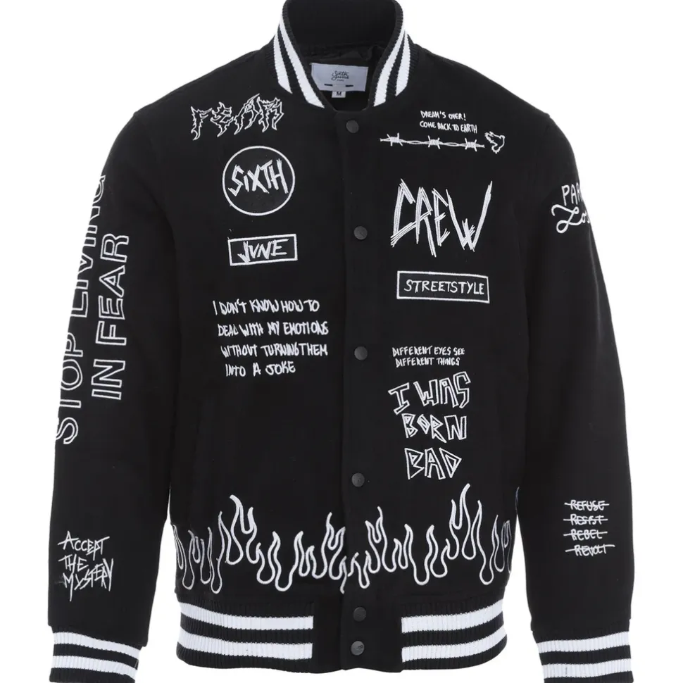 Veste Customisee Crew Noir
