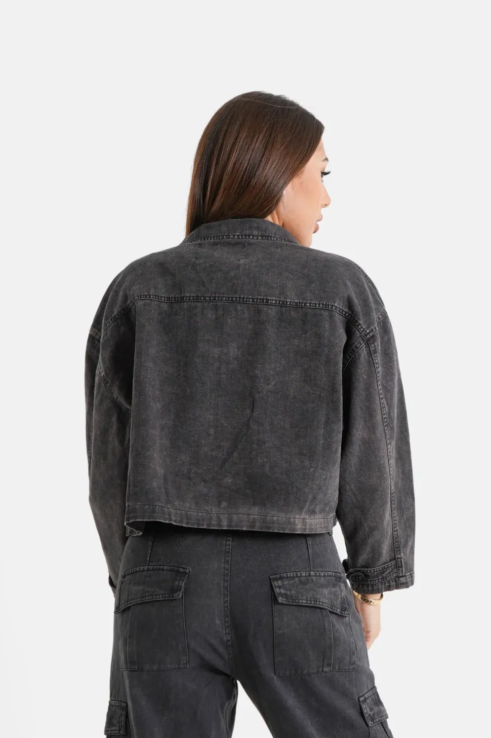 Veste Delavee Poches Noir