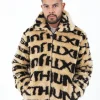 Veste Fourrure Logo Beige