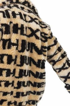 Veste Fourrure Logo Beige
