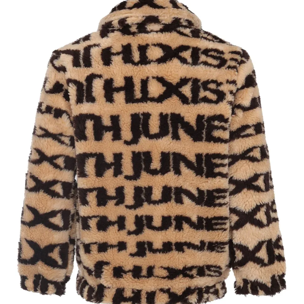 Veste Fourrure Logo Beige