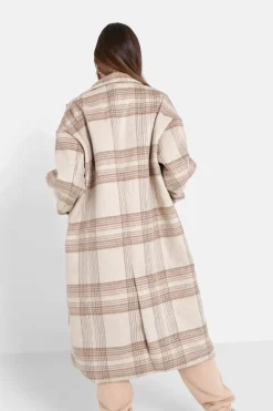 Veste Longue Laine Beige