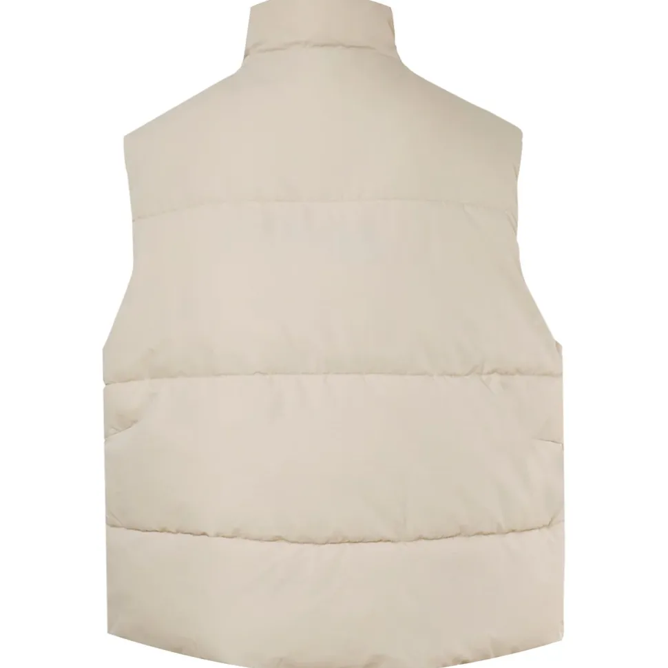 Veste Matelassee Sans Manches Beige