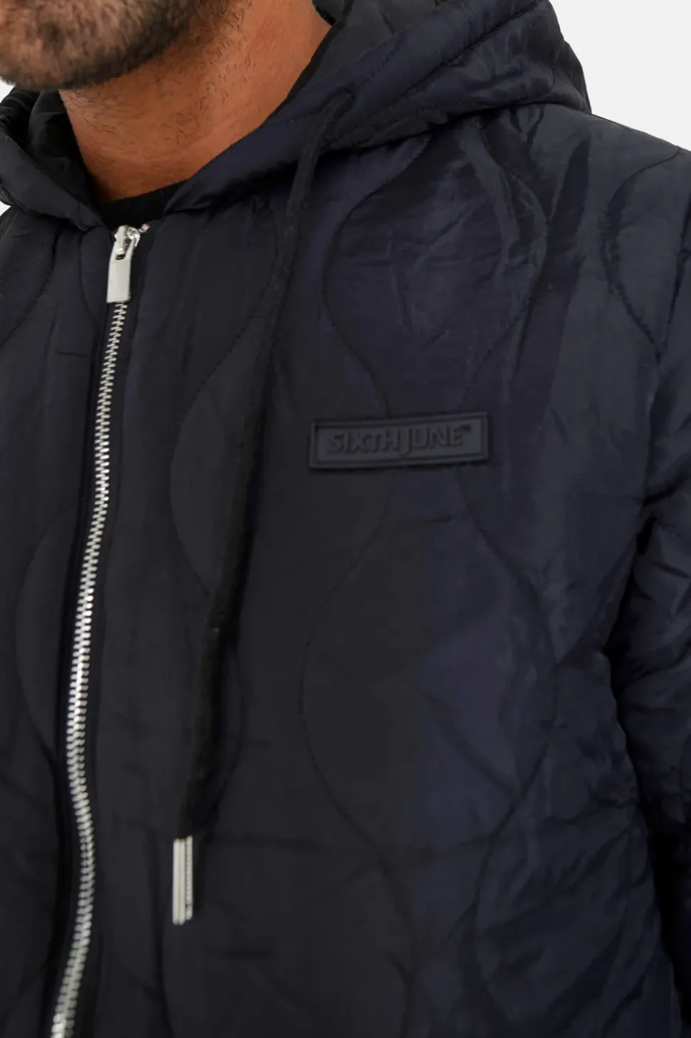 Veste Matelassee Wavy Noir