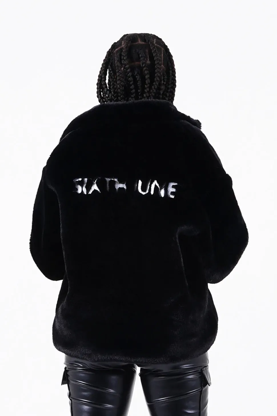 Veste Oversize Fourrure Noir