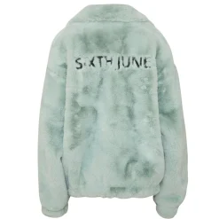 Veste Oversize Fourrure Vert Pastel