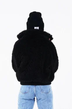 Veste Peau Mouton Courte Noir
