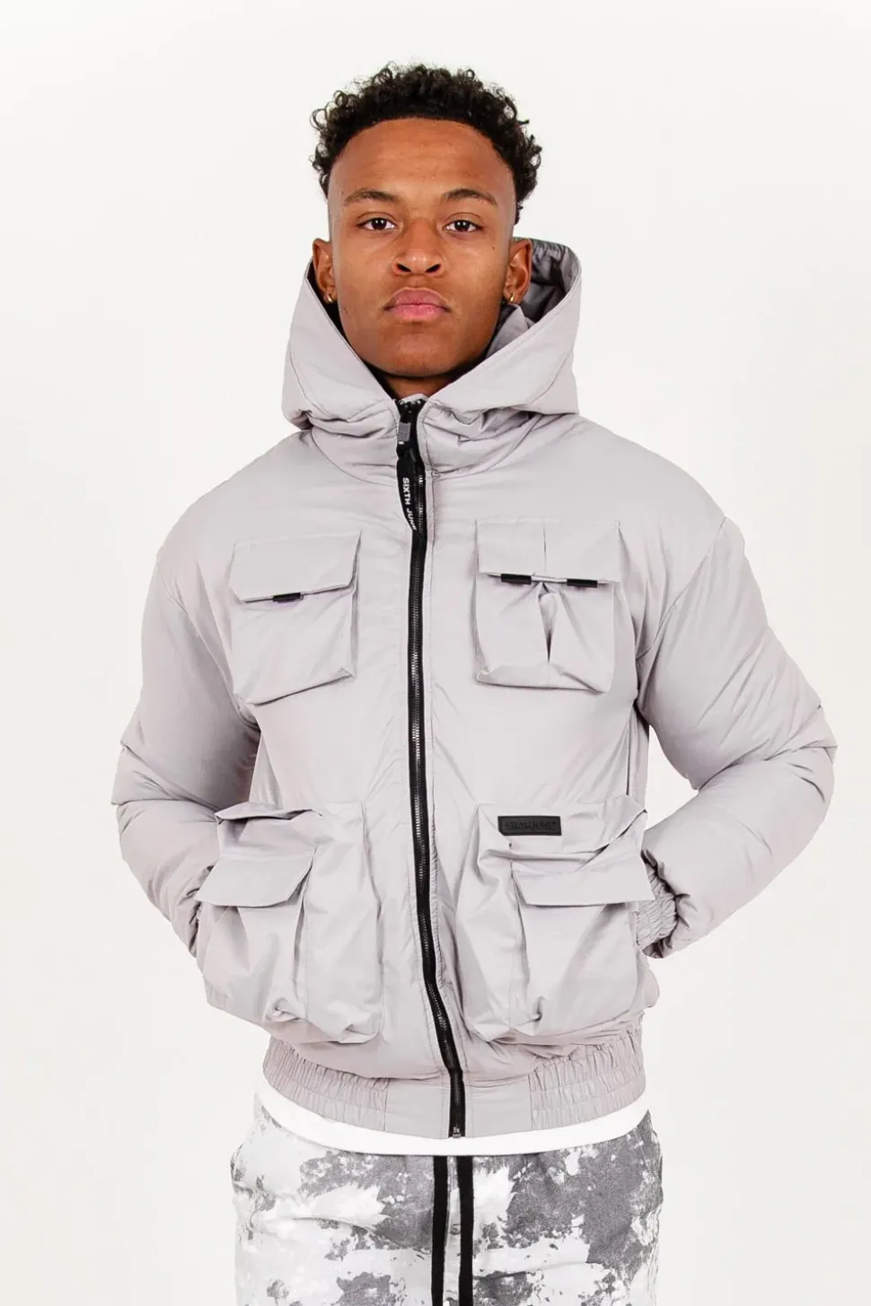 Veste Poches Tactiques Gris