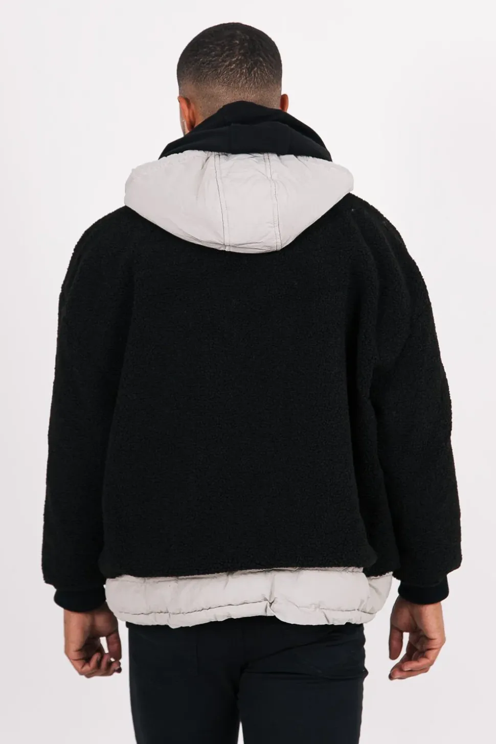 Veste Polaire Bi Matiere Noir