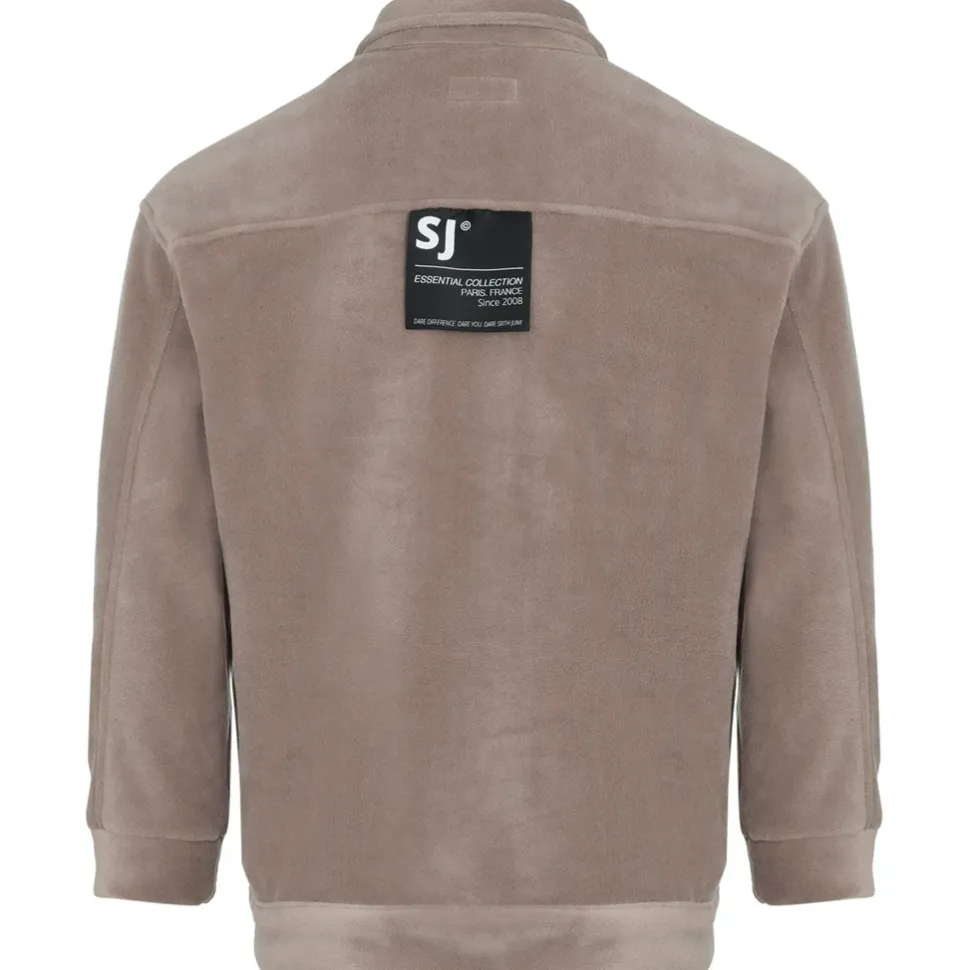Veste Polaire Oversize Beige Fonce