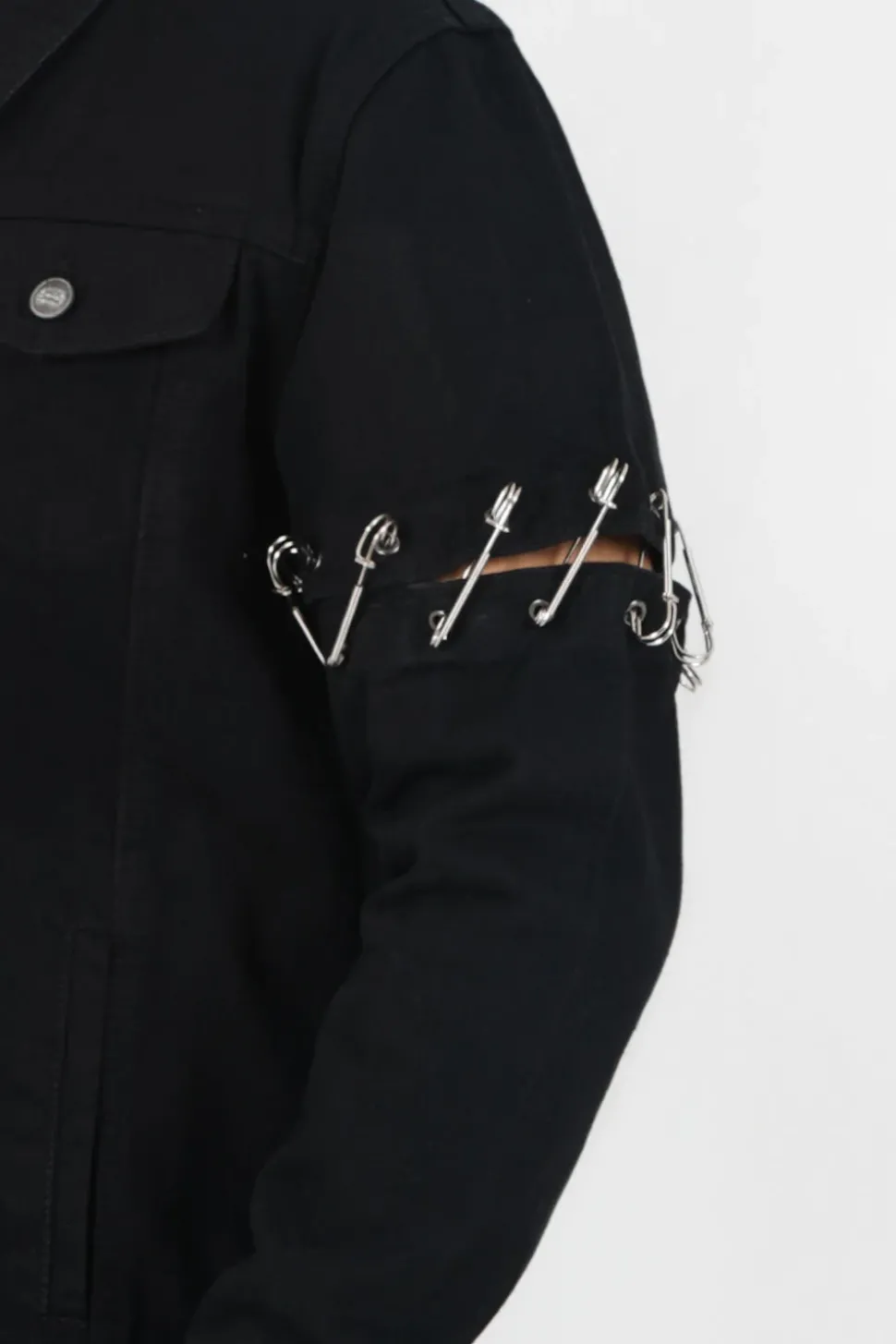 Veste Rock Epingles Noir