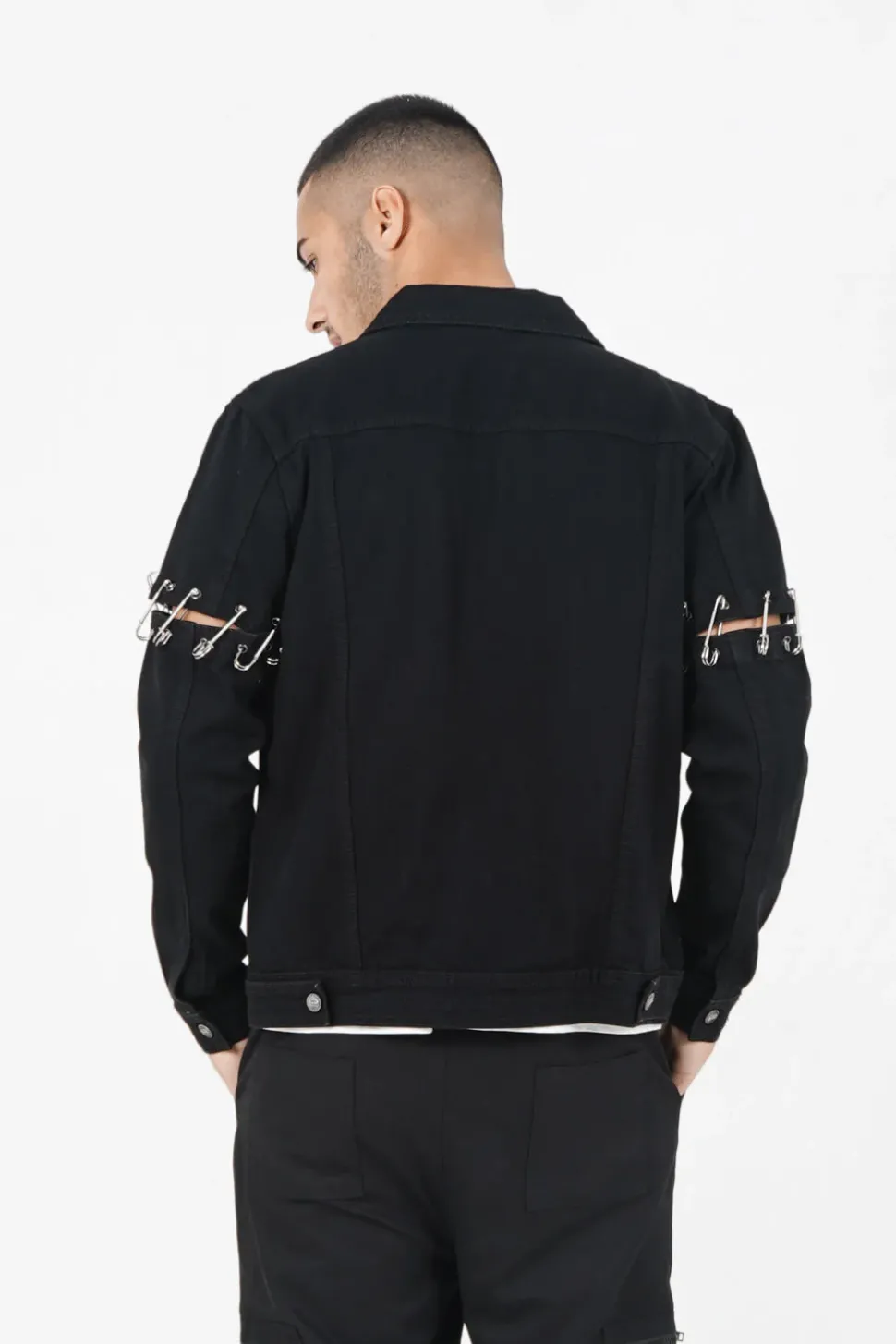 Veste Rock Epingles Noir