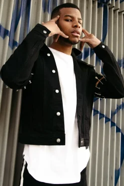 Veste Rock Epingles Noir