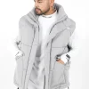 Veste Sans Manches Matelasse Gris