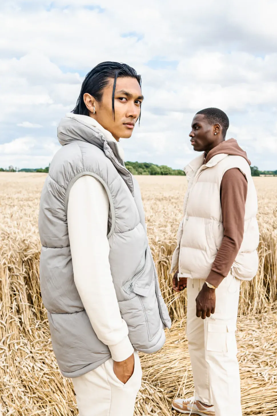 Veste Sans Manches Matelasse Gris