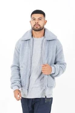 Veste Sherpa Cosy Gris