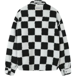 Veste Sherpa Damier Noir